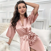 Satin Embroidered Robes, Satin Bridesmaid Robes, Embroidered Robes, Bridesmaid Gifts Usa